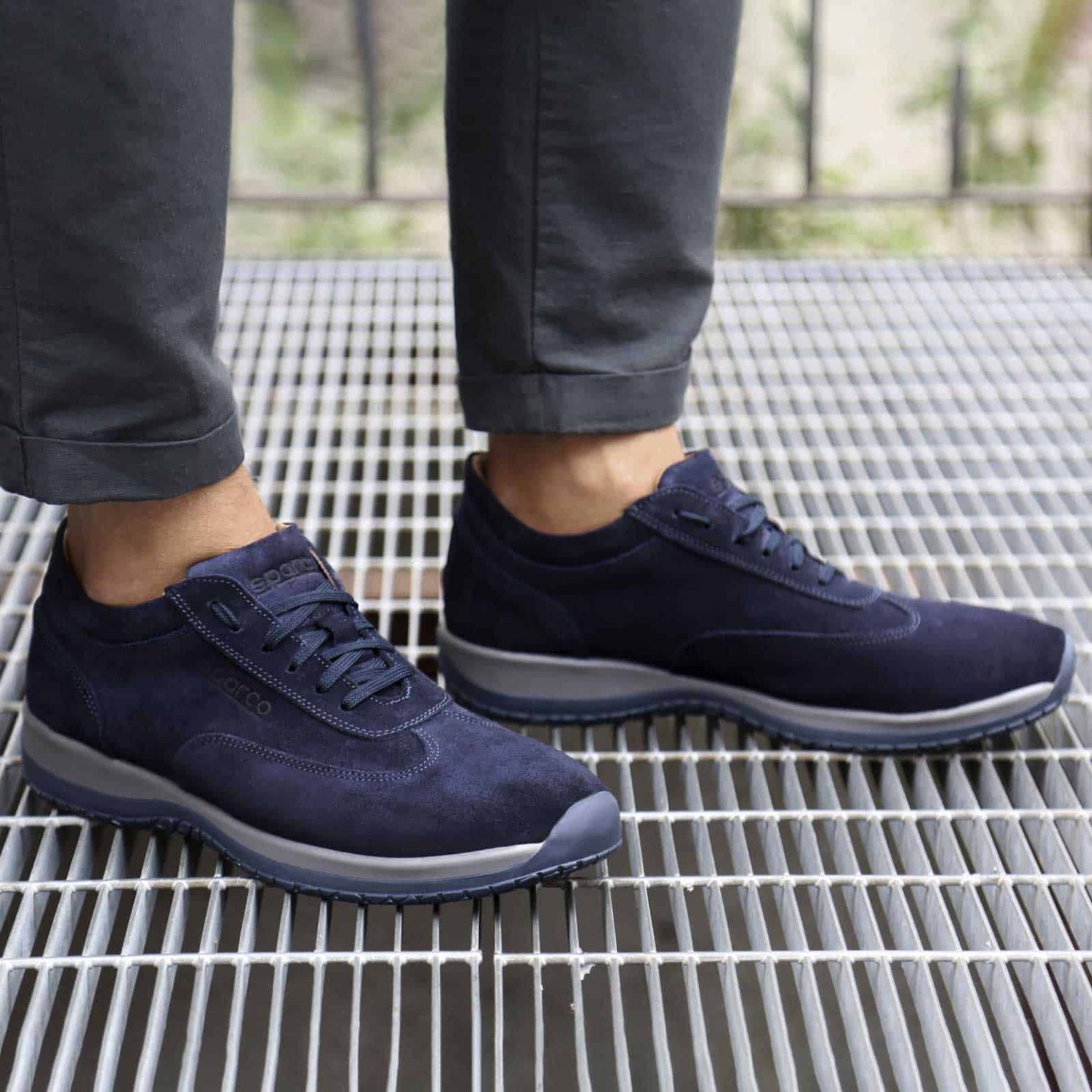 Sparco Imola-GP1 Blue Shoes Sneakers in Suede » Sparco Fashion AU|NZ